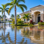 Flooded Florida Waterfront Neighborhood